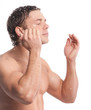 Young man wash face