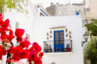 Ibiza white island architecture corner bougainvilleas Ibiza white island architecture corner bougainvilleas