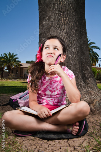 Photo: Young Girl Thinking Young Girl Thinking