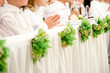 children accepting the first Holy Communion