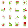 Energy icons - green-red series Energy icons - green-red series
