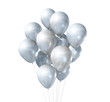 Illustration: white balloons isolated white balloons isolated