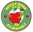 Happy Graduate Worm In Apple Banner