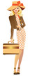 elegant lady with beauty case