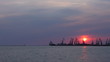 Timelapse of cloudy sunset behind the harbour HD Timelapse of cloudy sunset behind the harbour HD