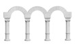 Classic arches isolated on white