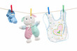 clothesline with baby clothes
