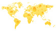 world map made of cheese
