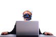 Mann und Laptop