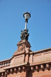 Lamppost over a blue sky