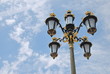 Golden lamppost