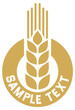 wheat sign - badge (design)