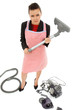 businesswoman and housewife tired - universal multitasking super