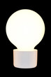 The incandescent lamp on the black background