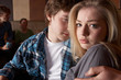Worried young couple