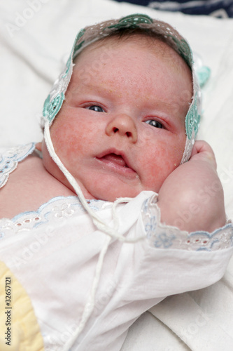 Photo: Newborn in bed Newborn in bed