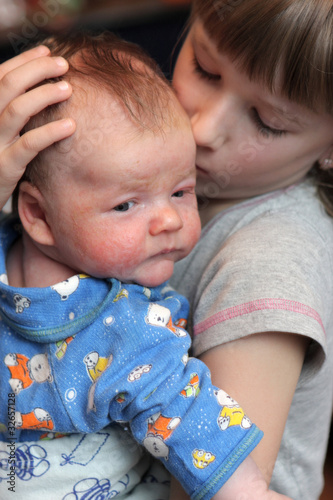 Photo: Sister pitied her brother Sister pitied her brother