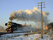 Dampfzug im Winter