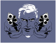 blond gangster man