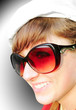 ����: Portrait of the young, smiling girl in sun glasses � dimmitrius #32659997