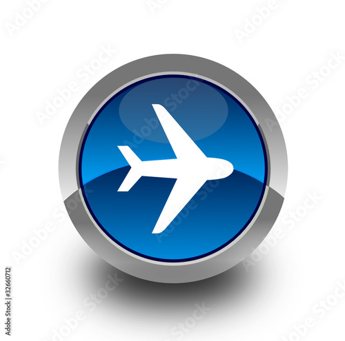 Vektor: Airplain button Airplain button
