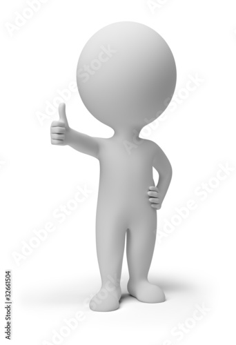 Illustration: 3d small people - positive pose 3d small people - positive pose