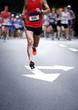 Marathon runners - blurred motion