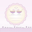 delicate baby announcement card