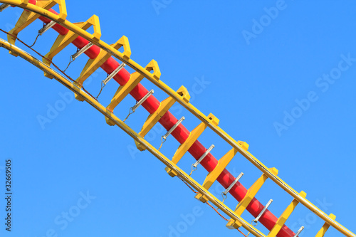 Photo: Rollercoaster (against blue sky) Rollercoaster (against blue sky)