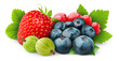 Fresh berries isolated on white