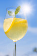 Cocktail with lemon slices