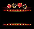 Neon with Card symbols Neon with Card symbols