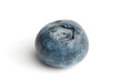 Fresh ripe single blueberry over white background Fresh ripe single blueberry over white background