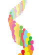 colorful queue