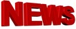 3D Wort rot NEWS