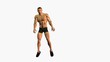 Homme musclé qui arrive en courant