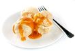 Meringue with Caramel sauce