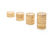 Photo: Studio shot of columns of coins Studio shot of columns of coins
