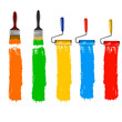 Paint rollers and paint banners. Vector Paint rollers and paint banners. Vector