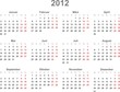 Kalender 2012, deutsch, Vektor