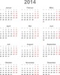 Kalender 2014, deutsch, Vektor