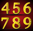 Set Yellow Letters With LED Lamp