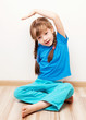 girl stretching the muscles
