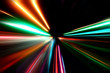 abstract acceleration speed motion on night road