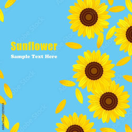 Vector: Sunflower frame Sunflower frame