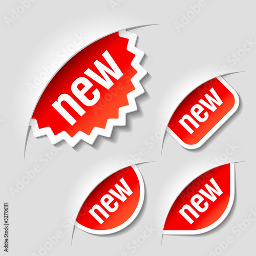 Vector: New labels New labels