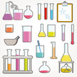 Chemical test tubes icons illustration vector Chemical test tubes icons illustration vector
