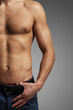 Topless man