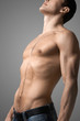 Topless man