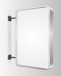 Vector city light billboard on wall with empty space Vector city light billboard on wall with empty space